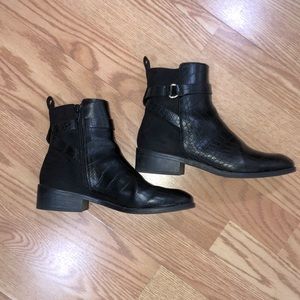 H&M Black Leather Booties